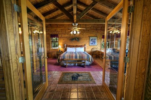 King Bedroom in Couples Cabin.