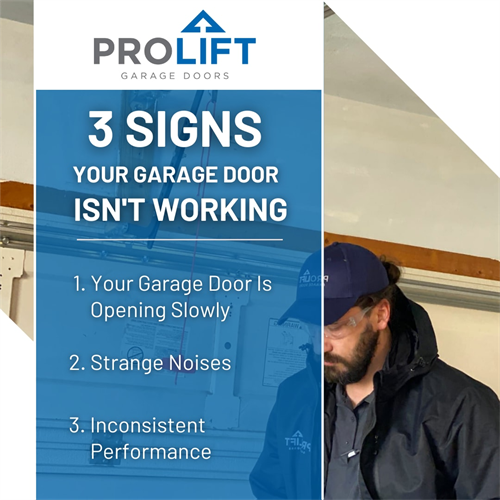3 Signs your garage door isn't working properly.