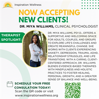 Inspiration Wellness Therapist Now Accepting New Clients