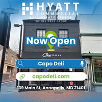 Capo Deli Opens New Location at 139 Main Street in Downtown Annapolis