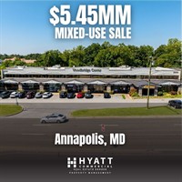 Hyatt Commercial Brokers $5.45 Million Off-Market Sale of Mixed-Use Property in Annapolis