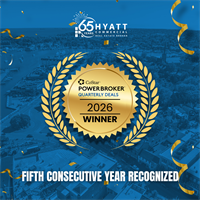 Hyatt Commercial Named 2026 CoStar Power Broker Quarterly Deals Award Winner