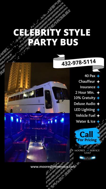 40 Passenger "Celebrity Style" Party Bus