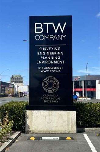BTW Company Hamilton-Kirikiriroa office signage 