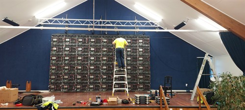 The Installation of a large Digital wall