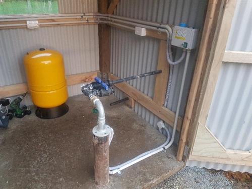 New bore hole pump installed on lifestyle block