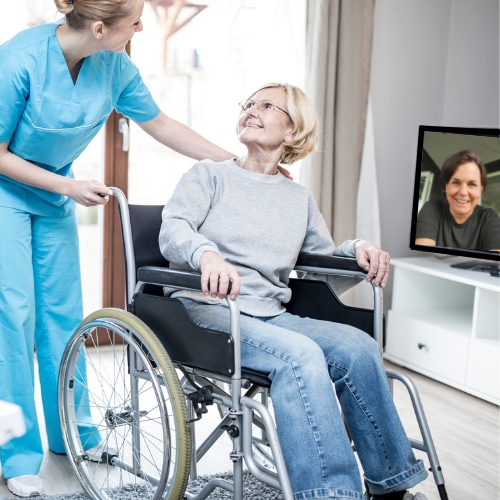 Registered Nurses delivering online consults to aged care facilities