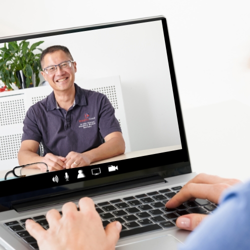 Dr Giles Chanwai delivering video consults on-demand