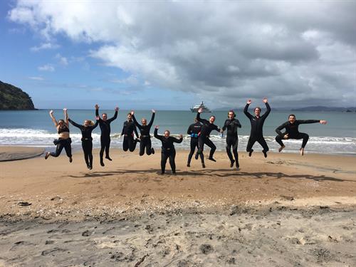 Dive Zone Whitianga full time Diploma students enjoying our shore diving locations