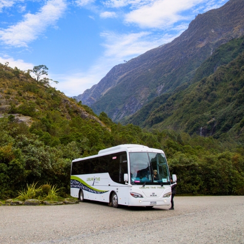 Leisure Time Travel Coach at Franz Josef Glacier