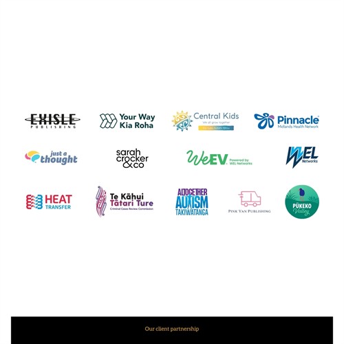 Bee Creative client partnerships across Waikato and New Zealand, supporting organisations with branding, design, websites, photography, video and animation.