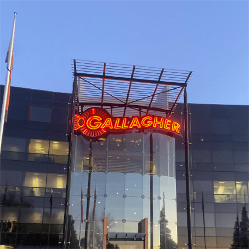 Gallagher 3D Illuminated Skyline Sign