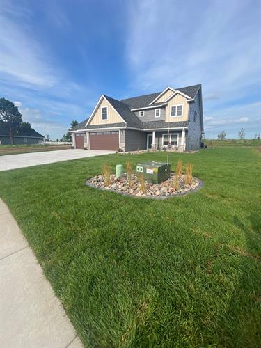 Residential Sod and Landscape installation with concrete landscape edging Residential Sod and Landscape installation with concrete landscape edging