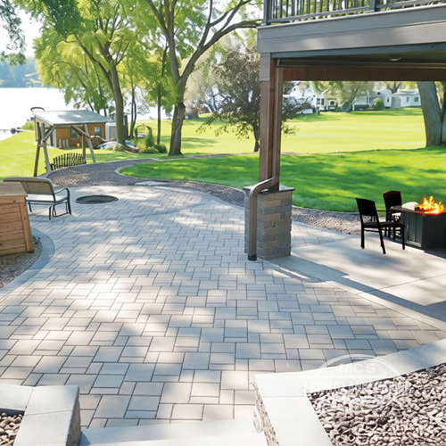 Paver Stone Patio with Firepit