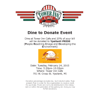 Ypsilanti PRIDE Day Dine to Donate