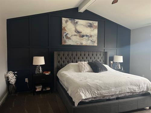 Navy Blue Feature Wall