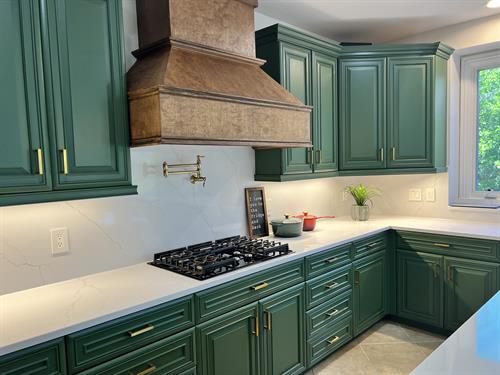 Cabinets Painted Green