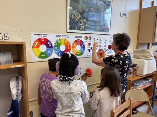 Students discover how colors work together through guided exploration and real materials.