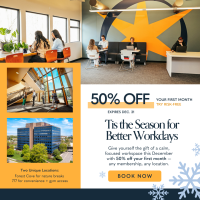BrightWorks Coworking Launches ''Half Off Holidays'' Deal
