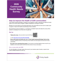 Trinity Health 2026 Community Health Needs Survey - Help Us Improve the Health of OUR communities!