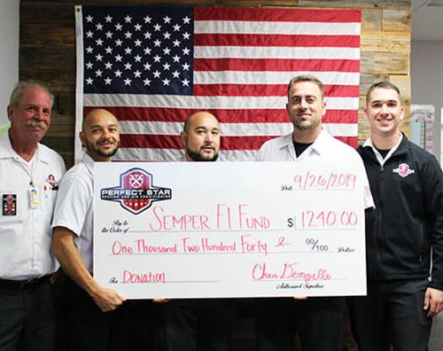 Semper Fi Fund 2019 Perfect Star ServiceTeam-With Donation Check Semper Fi Fund 2019 Perfect Star ServiceTeam-With Donation Check