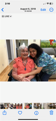 Special client with caregiver