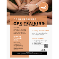 QPR (Suicide Prevention) Training with Community Solutions for Behavioral Health