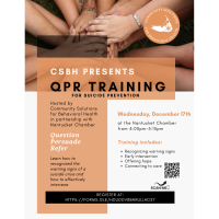 QPR (Suicide Prevention) Training with Community Solutions for Behavioral Health