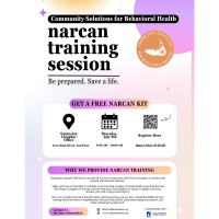 Naloxone (Narcan) Training: How to Respond to a Drug Overdose Presented by Community Solutions for Behavioral Health