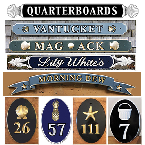 Nantucket Quarterboards and House Numbers