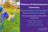 2024 Ribbon of Remembrance Ceremony: To Honor Those Lost To Suicide