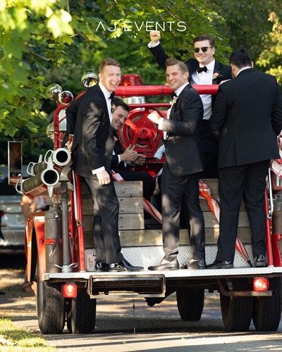 Nantucket Hotel Groomsmen on the way to the wedding