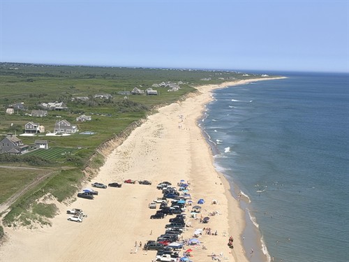Nobadeer Beach on a summer afternoon in Nantucket.