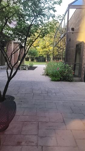 Beautiful outdoor cafeteria area