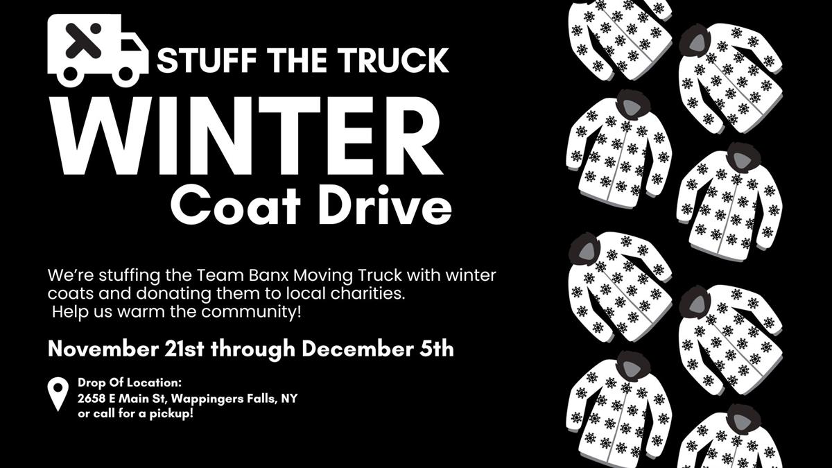 Stuff the Truck Coat Drive Nov 21, 2023 to Dec 5, 2023 Page layout Dutchess County