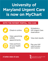 University of Maryland Urgent Care is now on MyChart