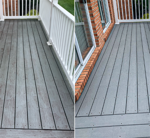 Before & After Commercial Composite Deck Cleaning