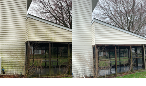 Before & After Residential Siding Cleaning
