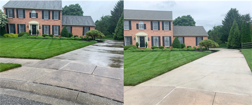 Before & After Residential Concrete Cleaning