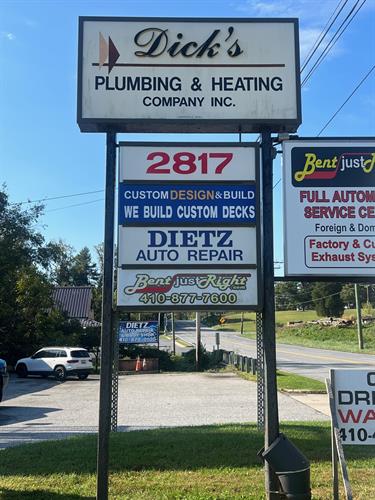 Custom Design and Build on Bel Air Road in Fallston New Sign Faces