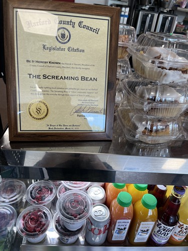 The Screaming Bean received half a dozen awards in 2025, proudly on display throughout the store.
