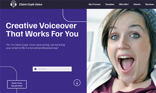 Claire Coyle Voiceover Web Design