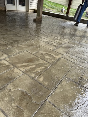 Decorative Stamped Concrete Patio Project in Harford County