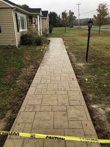Stamped Concrete Sidewalk Installed in Churchville, MD