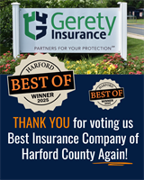 Gerety Insurance Named Best of Harford for the Second Consecutive Year