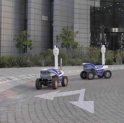 Two surveillance robots