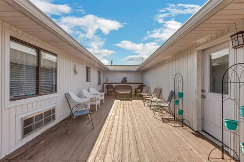 Our patio which is perfect for family visits and enjoying the lovely weather of Christiansburg.