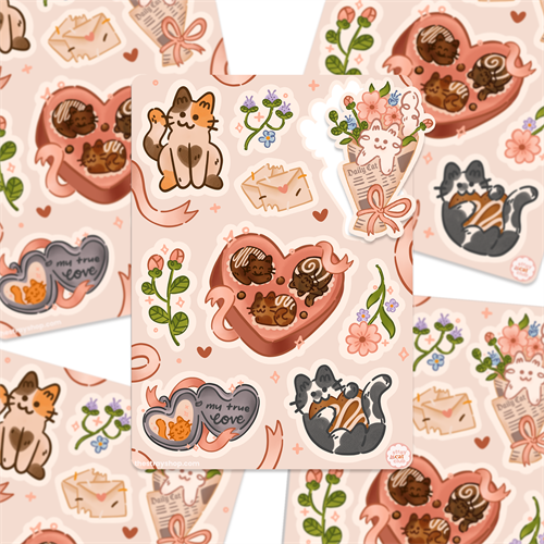 Cat-Themed Sticker Sheets