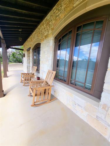 Our porches are made for rocking- The Lodge on San Julian Creek offers ample relaxation spots 