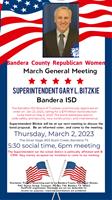 Bandera County Republican Women: Bandera ISD Supt. Bitzkie
